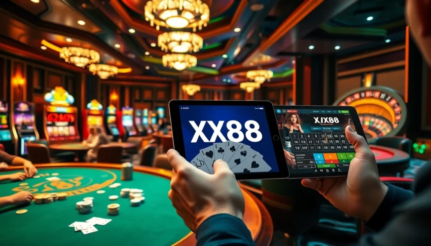 Experience the excitement of gambling at XX88 casino with engaging poker tables, slots, and roulette games.